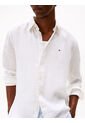 Camisa Blanca De Corte Regular Con Logo Tommy Hilfiger de Tommy Hilfiger
