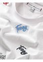 Camiseta Con Bordado Integral Del Logo Niña Blanco Tommy Hilfiger de Tommy Hilfiger
