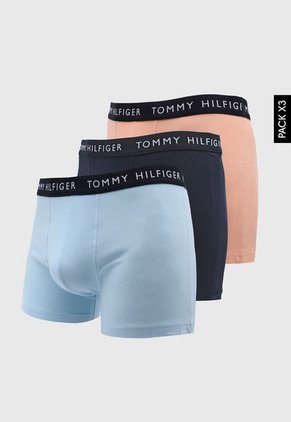 Bóxer x3 Azul Navy-Celeste-Salmón Tommy Hilfiger
