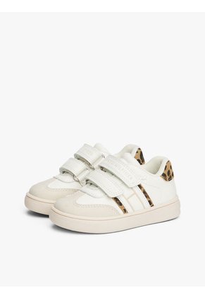 Tenis Blanco De Corte Bajo Con Cierre De Velcro Tommy Hilfiger