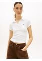 Polo Blanco Acanalado De Corte Slim Tommy Jeans de Tommy Hilfiger