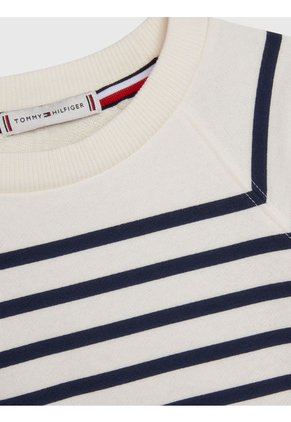 Saco Con Rayas Marineras Y Logo Niña Blanco Tommy Hilfiger