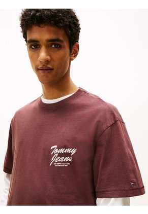 Camiseta Vino De Cuello Redondo Con Gráfico Tommy Jeans