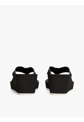 Sandalias Negro De Cuña Con Monograma TH Tommy Hilfiger