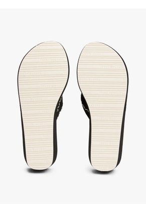 Sandalias Negro De Cuña Con Monograma TH Tommy Hilfiger