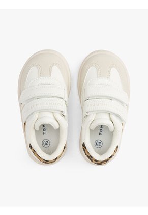 Tenis Blanco De Corte Bajo Con Cierre De Velcro Tommy Hilfiger