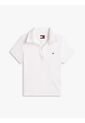Polo Blanco Acanalado De Corte Slim Tommy Jeans de Tommy Hilfiger