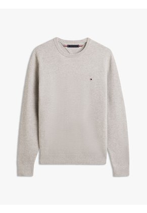 Saco Gris De Punto Texturizado Tommy Hilfiger