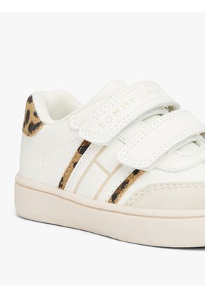 Tenis Blanco De Corte Bajo Con Cierre De Velcro Tommy Hilfiger