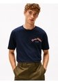 Camiseta Azul Marino De Cuello Redondo Con Logo Gráfico Tommy Hilfiger de Tommy Hilfiger