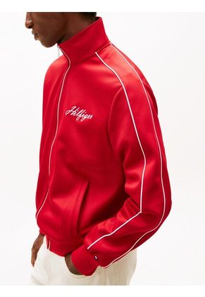 Chaqueta Roja Moderna Con Logo Tommy Hilfiger