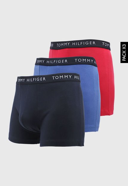Bóxer x3 Azul Navy-Rosa Fandango-Azul Tommy Hilfiger