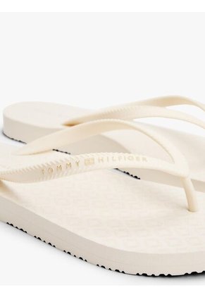 Sandalias Blanco Con Logo Texturizado Tommy Hilfiger
