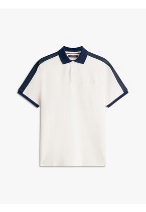 Polo Blanco Mesh De Corte Regular Tommy Hilfiger