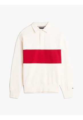 Saco Blanco De Rugby Con Diseño Color Block Tommy Hilfiger