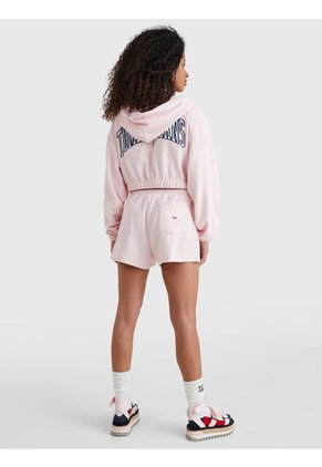 Hoodie Con Hoodie Y Logo Mujer Rosa Tommy Jeans