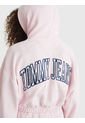 Hoodie Con Hoodie Y Logo Mujer Rosa Tommy Jeans de Tommy Hilfiger