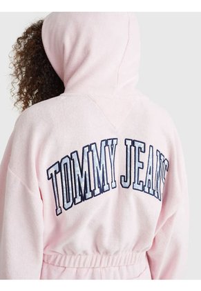 Hoodie Con Hoodie Y Logo Mujer Rosa Tommy Jeans