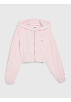 Hoodie Con Hoodie Y Logo Mujer Rosa Tommy Jeans