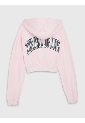 Hoodie Con Hoodie Y Logo Mujer Rosa Tommy Jeans