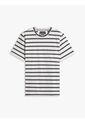 Camiseta Blanca De Rayas Con Cuello Redondo Tommy Hilfiger de Tommy Hilfiger