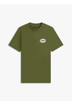 Camiseta Verde De Corte Amplio Con Gráfico Trasero Tommy Hilfiger