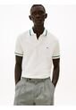 Polo Blanco De Corte Regular Con Logo Tommy Hilfiger de Tommy Hilfiger