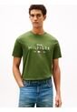 Camiseta Verde De Cuello Redondo Con Logo Gráfico Tommy Hilfiger de Tommy Hilfiger