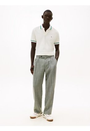 Polo Blanco De Corte Regular Con Logo Tommy Hilfiger