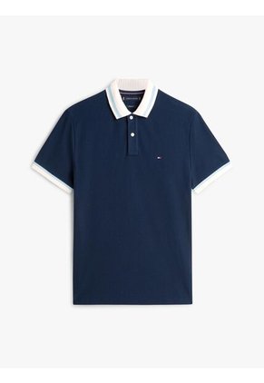 Polo Azul De Corte Regular Con Logo Tommy Hilfiger