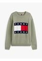 Saco Verde En Intarsia Con Parche Del Logo Tommy Jeans de Tommy Hilfiger