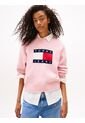 Saco Rosado Amplio Jaspeado Con Logo Tommy Jeans de Tommy Hilfiger
