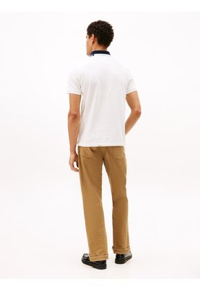 Polo Blanco De Corte Regular Con Logo Gráfico Tommy Hilfiger