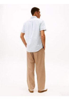 Camisa Beige Heritage Oxford Con Diseño De Rayas Tommy Hilfiger