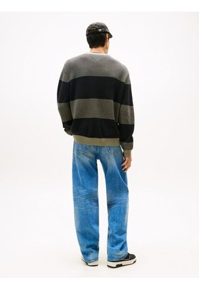 Saco Negro De Corte Regular Con Diseño De Rayas Texturizadas Tommy Jeans