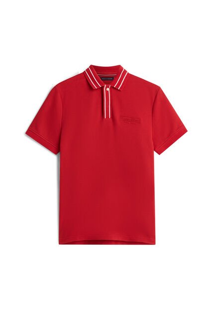 Polo Rojo De Corte Regular Con Logo Tommy Hilfiger