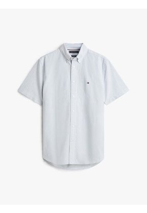 Camisa Beige Heritage Oxford Con Diseño De Rayas Tommy Hilfiger