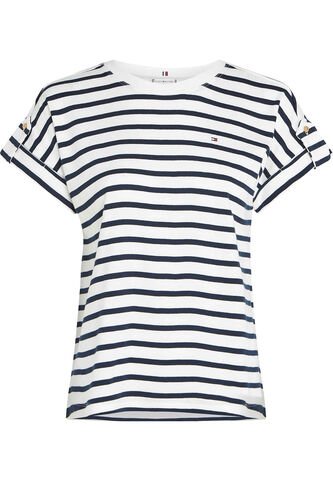 Camiseta Multicolor Manga Corta Con Diseño De Rayas Tommy Hilfiger Tommy Hilfiger