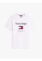 Camiseta Blanca De Cuello Redondo Con Logo Bordado Tommy Hilfiger de Tommy Hilfiger