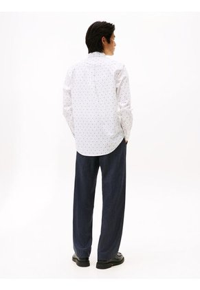 Camisa Multicolor De Corte Regular Con Popelina Y Estampado Pequeño De Puntos Tommy Hilfiger