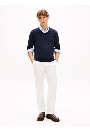 Saco Azul Marino Essential Con Cuello V Tommy Hilfiger