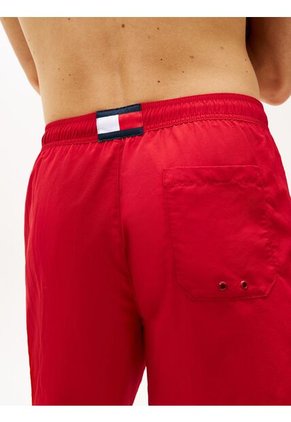 Traje Rojo De Baño Largo De Nailon Y Cordón Ajustable Tommy Hilfiger