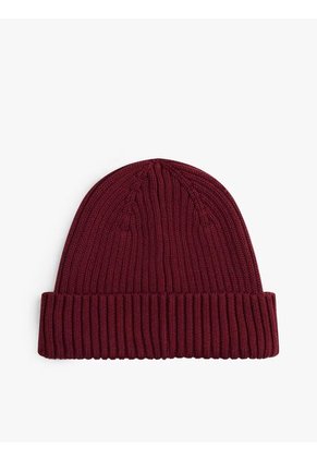 Gorro Rojo Heritage De Punto Canal Con Logo Tommy Hilfiger