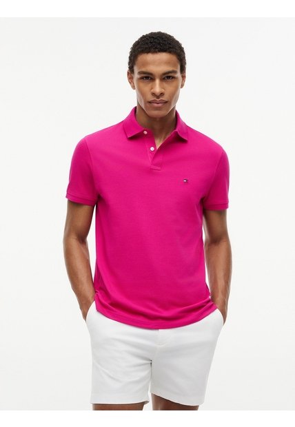 Polo Rosa 1985 De Corte Regular Tommy Hilfiger