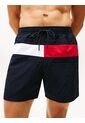 Traje Azul Marino De Baño De Medio Largo Con Logo Tommy Hilfiger de Tommy Hilfiger