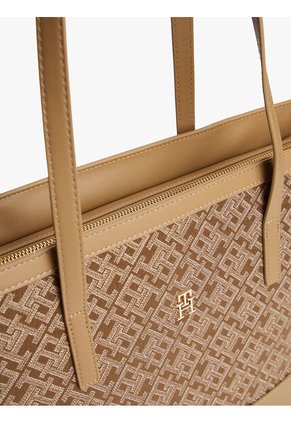 Bolso Beige Tote Jacquard Tommy Hilfiger