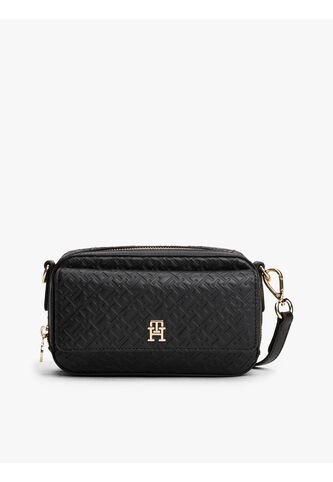 Bolso Negro Camera Bag Con Textura De Monograma TH Tommy Hilfiger Tommy Hilfiger