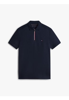 Polo Azul Marino De Corte Regular De Cierre De Cremallera De 1/4 Tommy Hilfiger