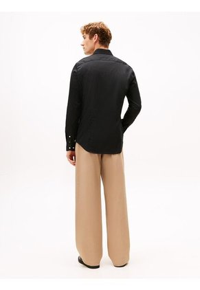 Camisa Negra Flex Solid Tommy Hilfiger