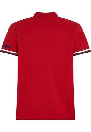 Polo De Corte Slim Con Monotipo Hilfiger Hombre Rojo Tommy Hilfiger